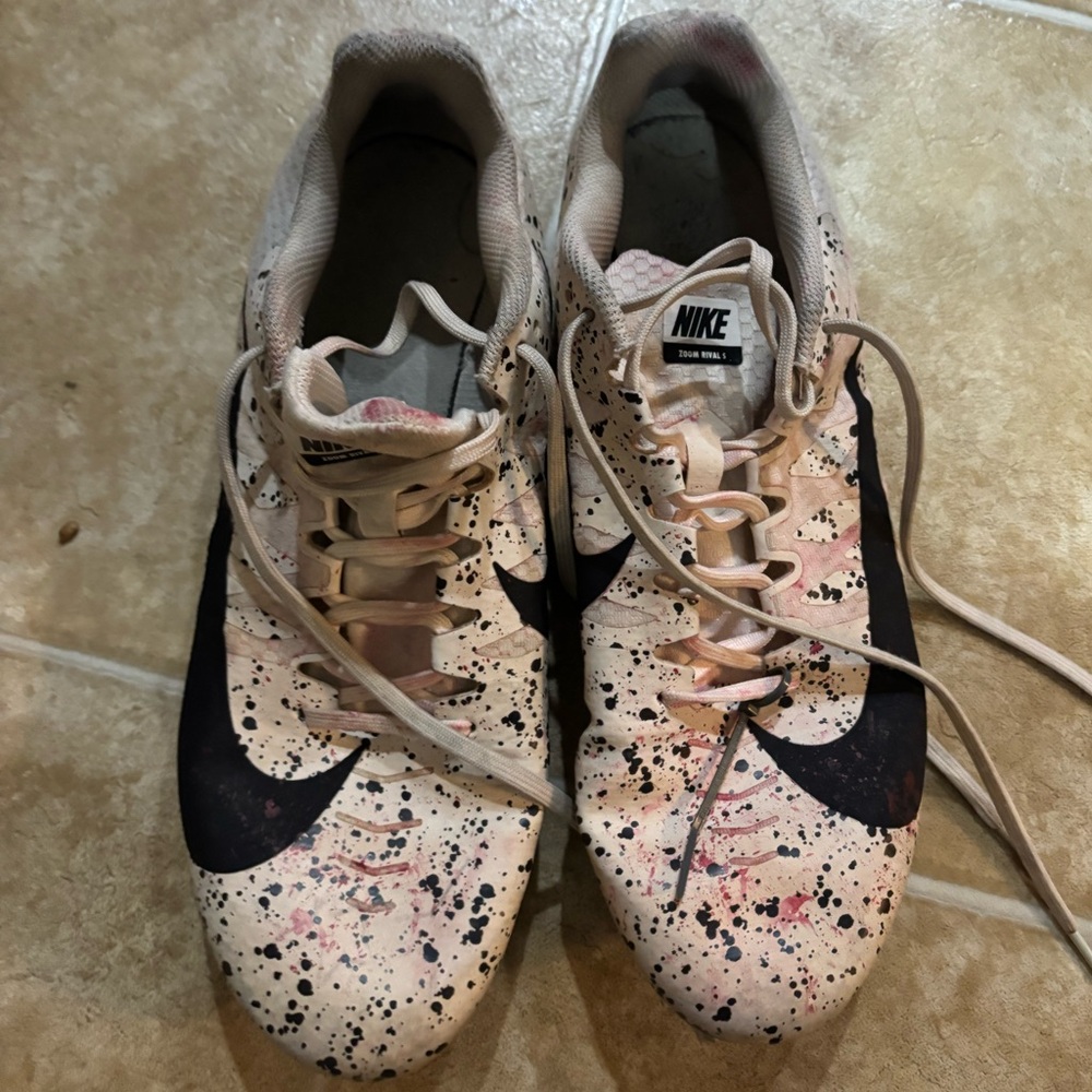 Nike Cream and Black Splatter Sneakers